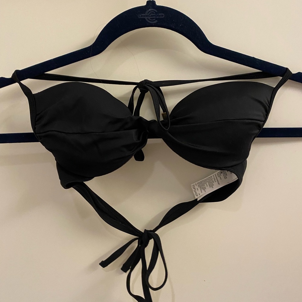 Topshop tie up under wire bikini top